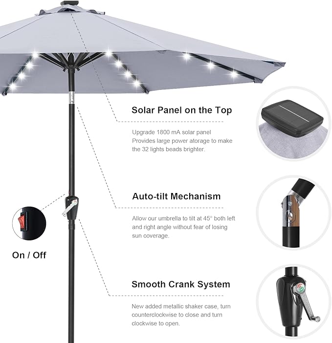 ABCCANOPY Solar Led Patio Umbrella - Image 8
