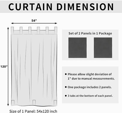 Easy-Going Outdoor Patio Curtains 2 Panels, 54x120 inch, Porch and Pergola - Image 6