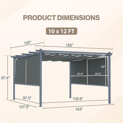 10 x 13 ft Outdoor Pergola - Image 3