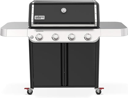 Weber Genesis E-415 Liquid Propane Gas Grill for Outdoor Grilling, 4 Burners, Black