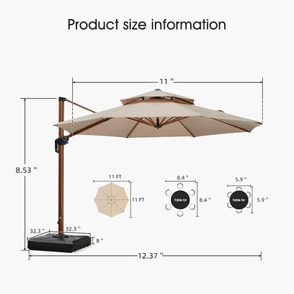 PURPLE LEAF Cantilever Umbrella - Image 9