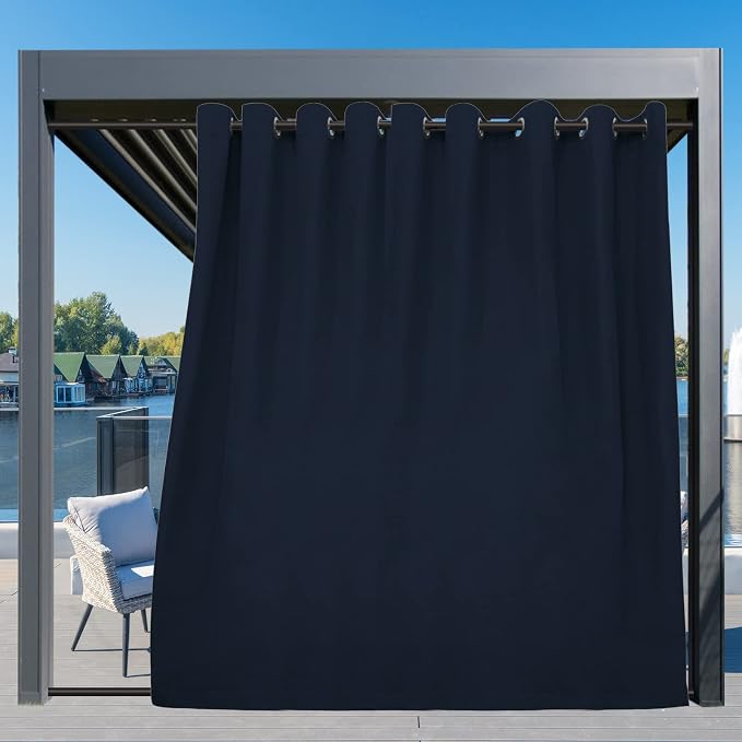 Easy-Going Outdoor Curtains for Patio 1 Panel, 150x84 inch, Weatherproof - Image 3