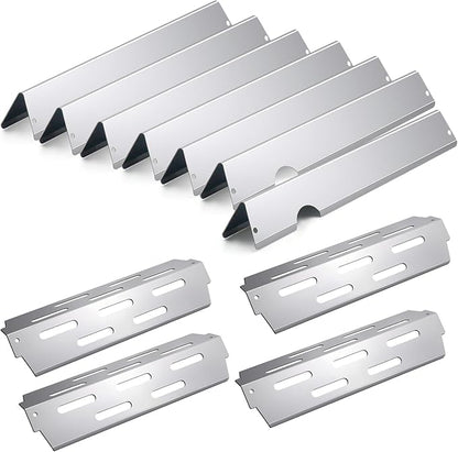 Grill Flavorizer Bars for Weber Genesis II E-410, S-410, LX E-440, S-440, Weber Genesis 2 66041, 66033, 66796, Heat Deflectors BBQ Grill Heat Plate, 17" Stainless Steel Grill Flavor Bars