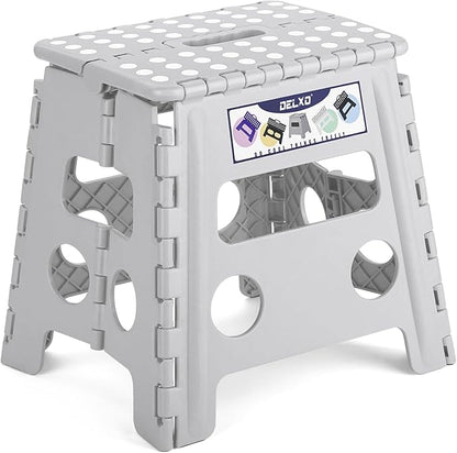 Delxo Folding Step Stool 13 Inch, 300 Lbs Step Stool by Delxo