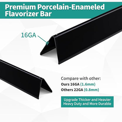 7620 Porcelain Flavorizer Bars 7524 Stainless Steel Grill Grates for Weber Genesis E310 E320 E330 S310 S320 S330 EP-310 with 7622 Heat Deflector Grill Replacement Parts for Weber 300 Series