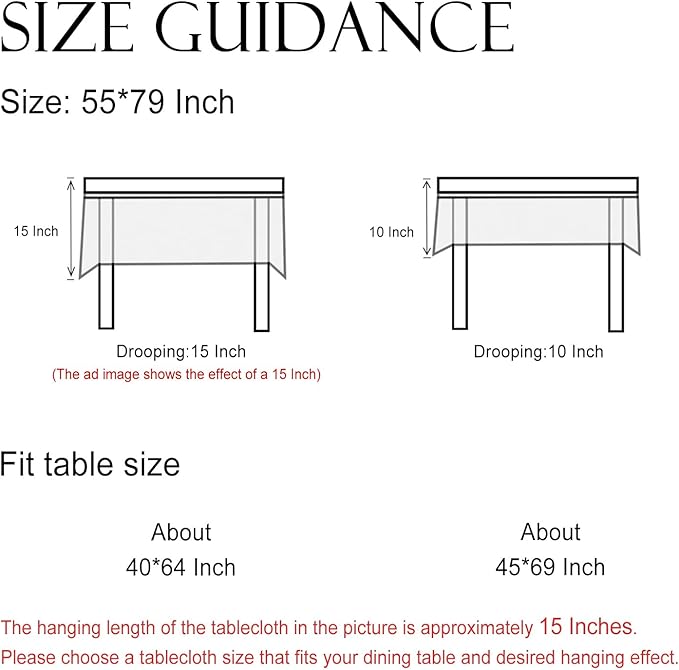 ISAENNE Designer Off White Linen Table Cloth for Rectangle Table,Floral Elegant Tablecloth,Stain Resistant Vintage Decor Tablecloths for Dining Thanksgiving Kitchen,55"*79"-Serenity G