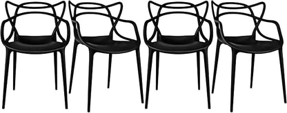 2xhome Modern Dining Chair | Stackable Indoor or Outdoor Entangled Side Chair | by 2xhome