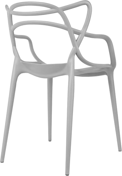 2xhome Modern Dining Chair | Stackable Indoor or Outdoor Entangled Side Chair | - Image 7