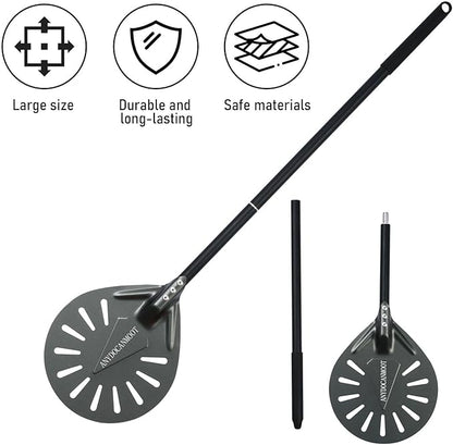 Perforated Pizza Peels 6 INCH pizza spatula paddle Long Handle Metal Pizza Spatula for Indoor and Outdoor (6 inch bundle)