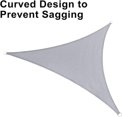 LOVE STORY Custom Size 11' x 11' x 15.6' Sun Shade Sail, 95% UV Block, Triangle - Image 6