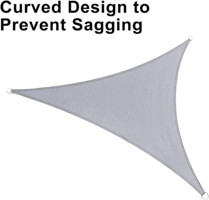 LOVE STORY Custom Size 8' x 11' x 13.6' Sun Shade Sail, 95% UV Block, Triangle - Image 6