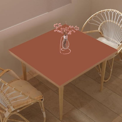 Leather Table Cover,1.8mm Thick,42x42 Inch Table Protector,Table Protector for Dining Room Table,Dining Table Cover,Table Cover Protector,Dining Table Protector Rectangle(Brown+Gray,42x42)
