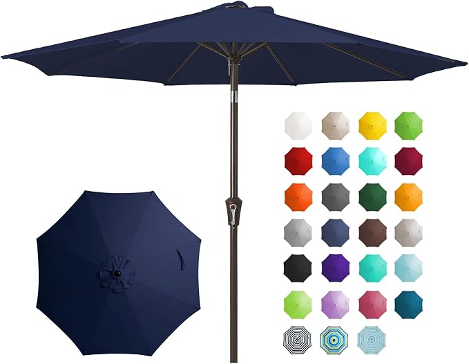JEAREY 9FT Outdoor Patio Umbrella, Market Umbrella by JEAREYOutdoorsCollection