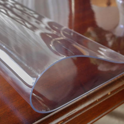 OstepDecor Clear Table Protector 40 x 60 Inch, 2mm Thick Plastic Table Cover, Waterproof PVC Clear Table Cover Protector, Desk Protector Mat, Writing Desk Pad for Desktop, Coffee & Dining Room Table