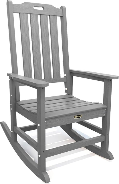 THOEOE Outdoor Rocking Chairs, Oversized Patio Rocking Chair | HDPE Outdoor by THOEOE