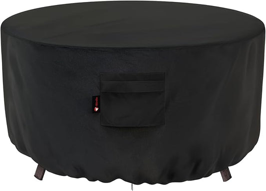 iBirdie Fire Pit Cover Round 36 inch Outdoor Waterproof and Weatherproof Heavy Duty 600D Patio Fireplaces Table Coffee Table Cover