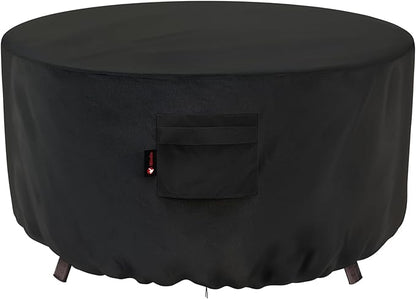 iBirdie Fire Pit Cover Round 32 inch Outdoor Waterproof and Weatherproof Heavy Duty 600D Patio Fireplaces Table Coffee Table Cover