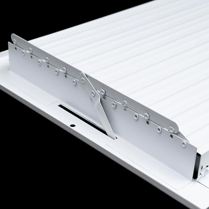 [10 Pack] Fits 20x4 Duct Opening Steel Adjustable Air Supply Grille by Handua | Register Vent Cover Grill for Sidewall and Ceiling | White | Out. Dim.: 21.75" X 5.75"