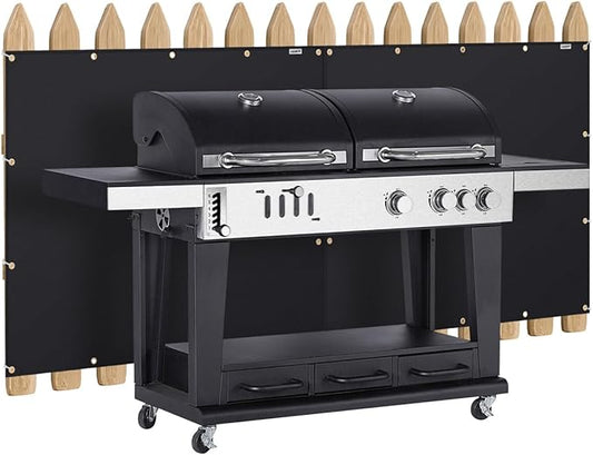 Heat Shield Behind Grill 4'x5' Heat Shield Mat for Wall, Deck Fence, Railing, Grill and Refrigerator, Heavy Duty Fireproof Cover and Screen Protect Deck Railing from Grill