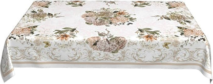 Worltoldb Retro Vintage Hydrangea Tablecloths Polyester Table Cloth for Kitchen Dinning Table Washable Table Cover for Parties Wedding Picnic