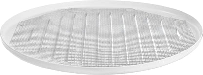 White Metal 6'' Inch Round Ventilation Grille - Inside/Outside use - (Grille: 6''Ø/Cover Area: 7.25''Ø) - Air Vent Louver - Available 4 Sizes / 2 Types / 1 Color.