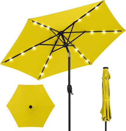 Best Choice Products 7.5ft Solar Umbrella LED Lighted Patio Umbrella, Table by Unknown