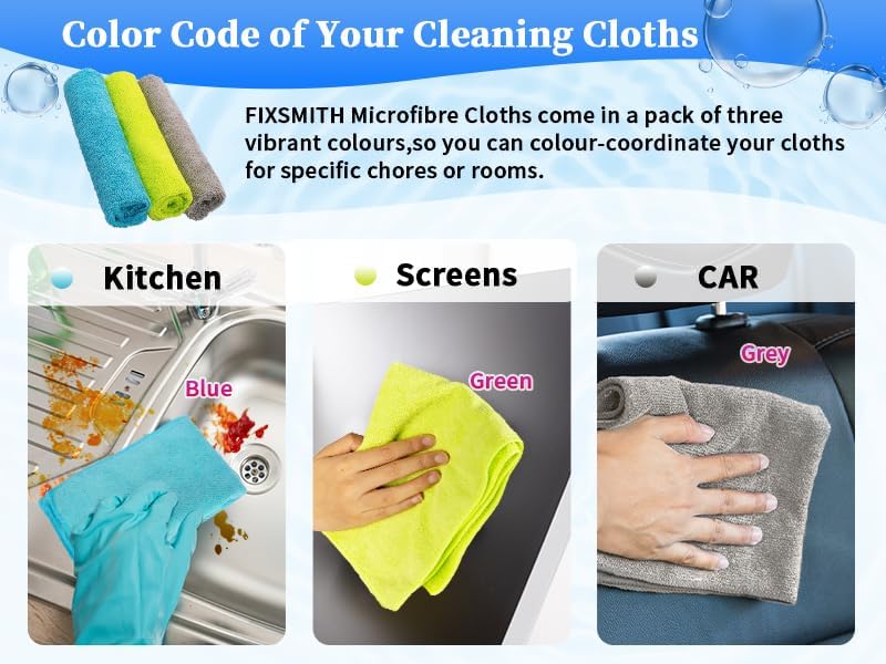 FIXSMITH Shop Towels-800 Pack, 12 x 16 in Microfiber Cleaning Cloth, Highly - Image 2