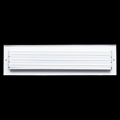 [6 Pack] Fits 20x4 Duct Opening Steel Adjustable Air Supply Grille by Handua | Register Vent Cover Grill for Sidewall and Ceiling | White | Out. Dim.: 21.75" X 5.75"