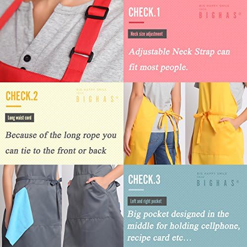 BIGHAS Adjustable Bib Apron - Image 4