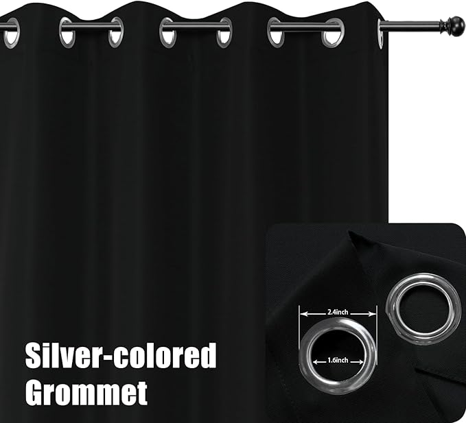 BONZER Outdoor Curtains for Patio Waterproof Thick | Privacy Grommet Light - Image 2