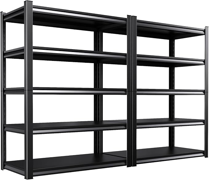 46''W Garage shelving, 2500lbs AdjustableTall Heavy Duty Shelving, 5T Garage by KORVENA