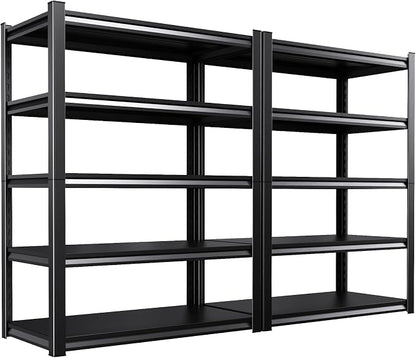 2 Pack Storage Shelves, Garage Shelving, Adjustable Garage Shelves, Heavy Duty by KORVENA