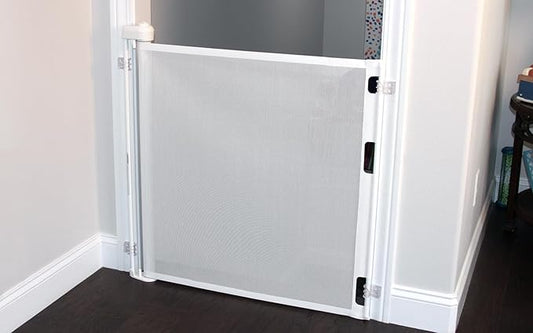 Retract-A-Gate 52" White: The Original and only Made in USA Retractable Baby, Dog, & Cat Gate
