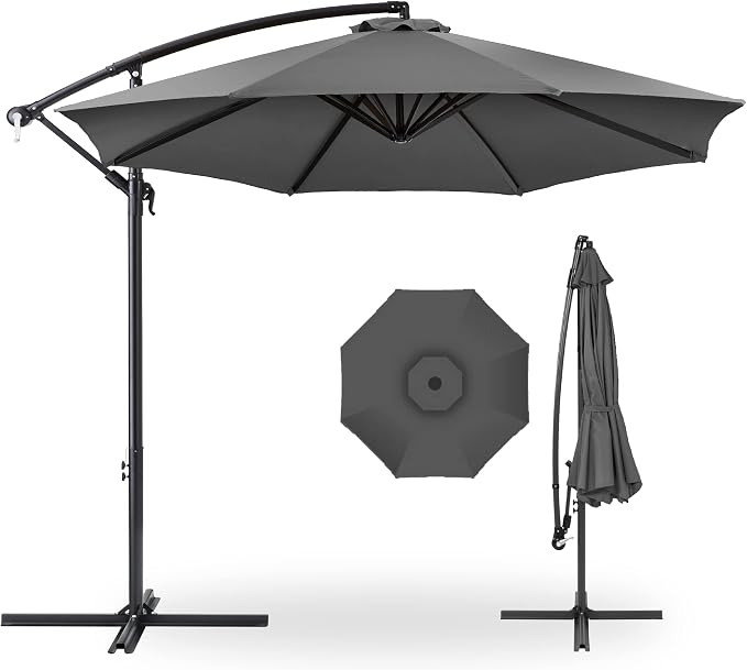 Best Choice Products 10ft Offset Hanging Market Patio Umbrella w/Easy Tilt by Unknown