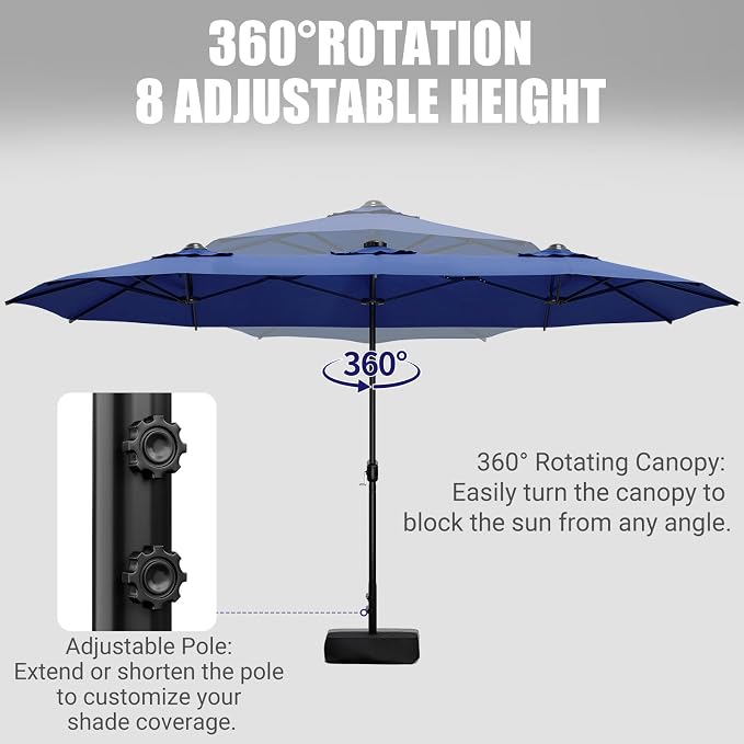 15FT Double-Sided Patio Umbrella - Image 4