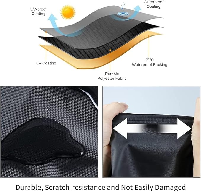 Outdoor Griddle Cover for Traeger Grills Flatrock, Heavy Duty Flat Top Grill Cover Waterproof BBQ Gas Grill Covers for Traeger Flatrock Flat Rock Griddle Grill(BAC751) - 43"L×28"W×39"H, Black