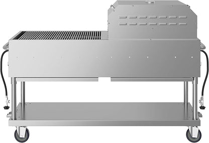 KoolMore 72 in. Commercial Outdoor Propane Gas Grill with 36 in. Pizza Oven, ETL Listed in Stainless-Steel (CGKIT7-P36)