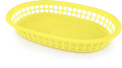 New Star Foodservice 44089 Fast Food Baskets, 10.5 x 7 Inch, Set of 12, Yellow