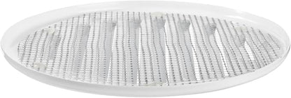 Square Ventilation Grille / 5" Inch Inside Measurement/White Metal Air Vent Louver - Inside/Outside use/Ø 5.25" Inch Outer Measurement