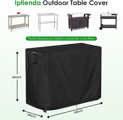 Outdoor Table Cover for Outdoor Buffet Table, 50 inch Waterproof Bar Height Patio Furniture Cover for Patio Bar Table,Grill Cart-50"L x 34"W x 36"H