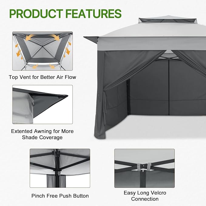 COOS BAY 11x11 Pop Up Gazebo - Image 4
