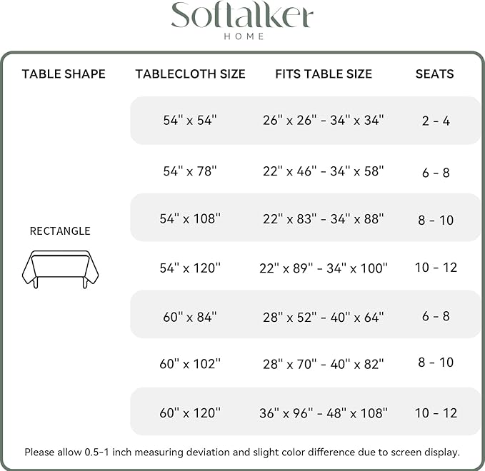 Softalker Gingham Checkered Tablecloth Rectangle - Outdoor Waterproof Buffalo Plaid Table Cloth, Stain Resistant Washable Table Cover for Picnic, Camping, Dining - Rust and White, 60 x 120 Inch