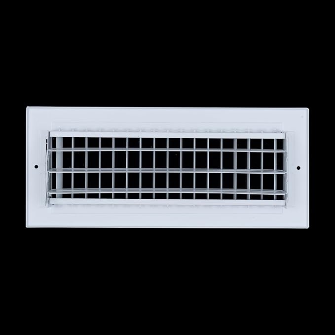 Fits 12x4 Duct Opening Steel Adjustable Air Supply Grille by Handua | Register Vent Cover Grill for Sidewall and Ceiling | White | Outer Dimensions: 13.75" X 5.75"