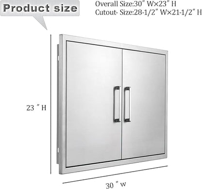 Outdoor Kitchen Door, 27 "W20 H Outdoor Kitchen Access Door, Stainless Steel Barbecue Single Door, Can Be Used for Outdoor Kitchen Island Or Outdoor Kitchen