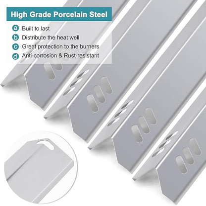 Criditpid Replacement Parts for Dyna Glo DGF493BNP, DGB494SPB, Backyard Grills BY13-101-001-12, BY14-101-001-099, Uniflame GBC1343WP-U. Grill Grates, Heat Plates Shields for Dyna-Glo Grill Parts.