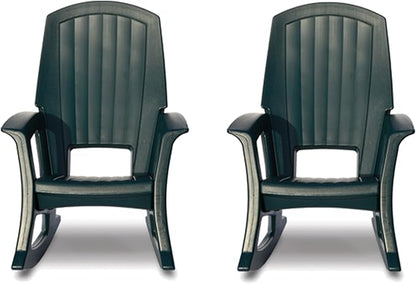 Rockaway Heavy Duty All Weather Rocking Chair, 2 Pack | Polyethylene Outdoor by Semco