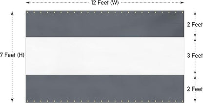 Covers & All Outdoor Clear Panel Curtain, 12 oz Vinyl Outdoor Curtains for Patio, Weather Resistant Waterproof Tarp with Brass Grommets for Pergola, Porch, Gazebos, Balcony (7'H x 12'W Feet, Gray)