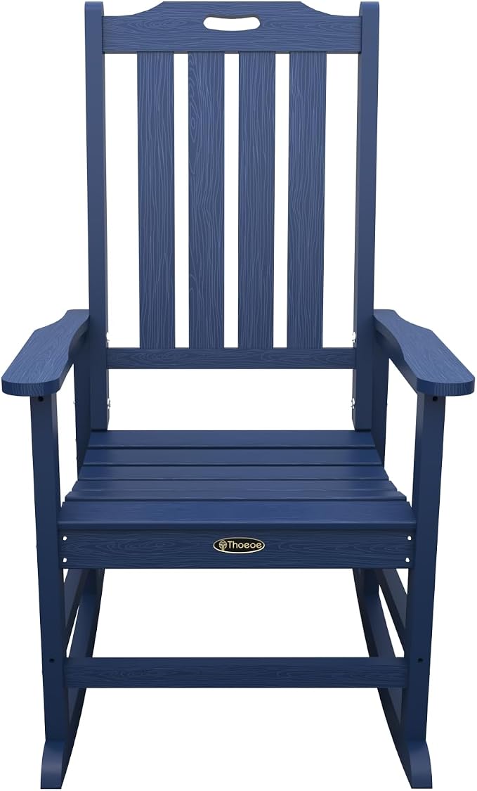 THOEOE Outdoor Rocking Chairs, Oversized Patio Rocking Chair | HDPE Outdoor - Image 8