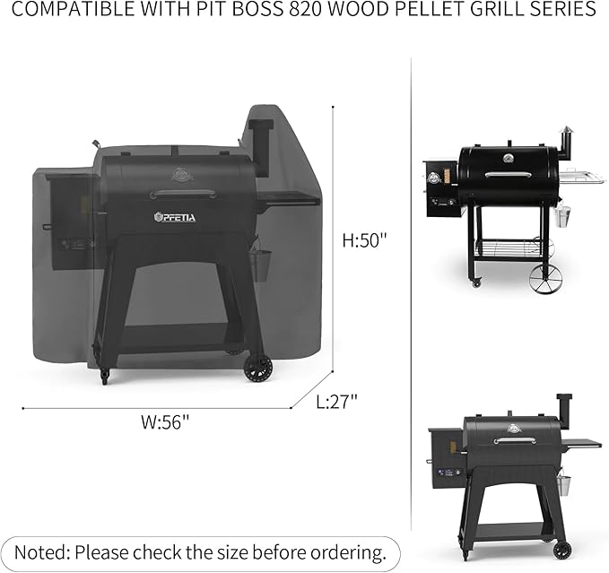 Grill Cover for Pit Boss 820 Series, Pro Series 850 Pellet Grill, Waterproof & Heavy Duty Pit boss Accessories for Pit Boss Pellet Smoker Cover