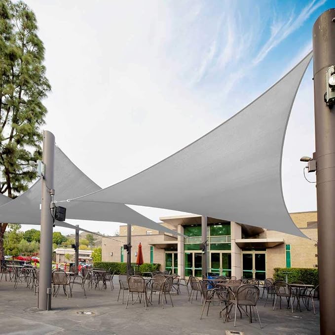 Royal Shade 26' x 26' x 26' Grey Triangle Sun Shade Sail Order to Make RTAPT8 by RoyalShade
